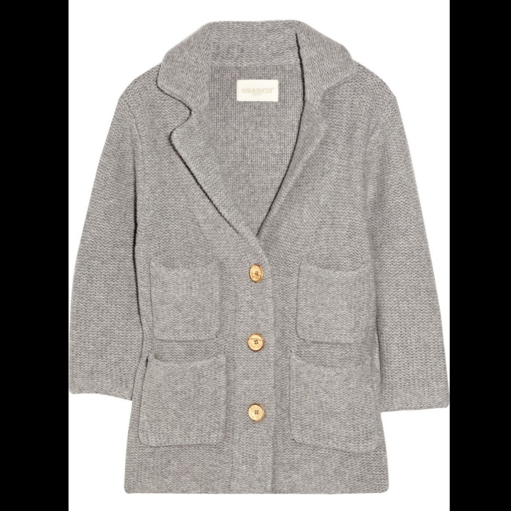 LEVI’S Made & Crafted Gray Wool Cashmere Cardigan
